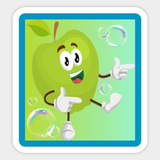 Cute Apple Design Sticker